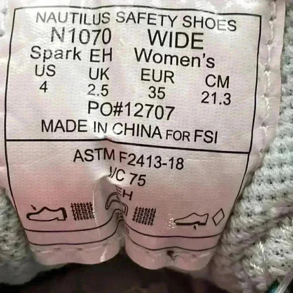 Nautilus Safety Footwear Women’s Spark EH Lavender Size 4 BRAND NEW - Picture 11 of 11